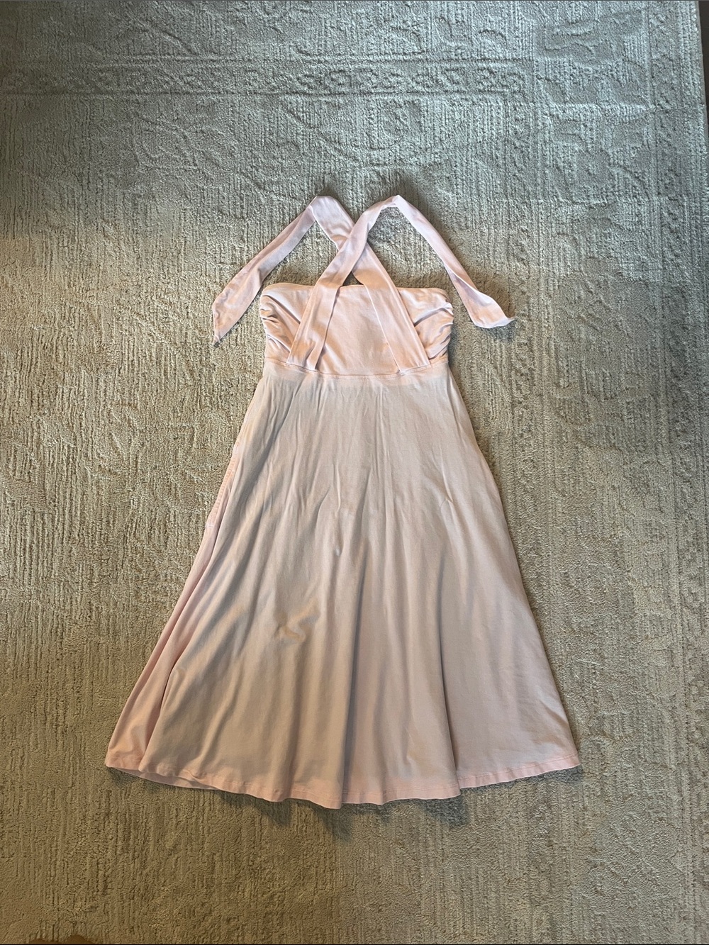 lululemon athletica Light Pink Halter Cross back  Dress